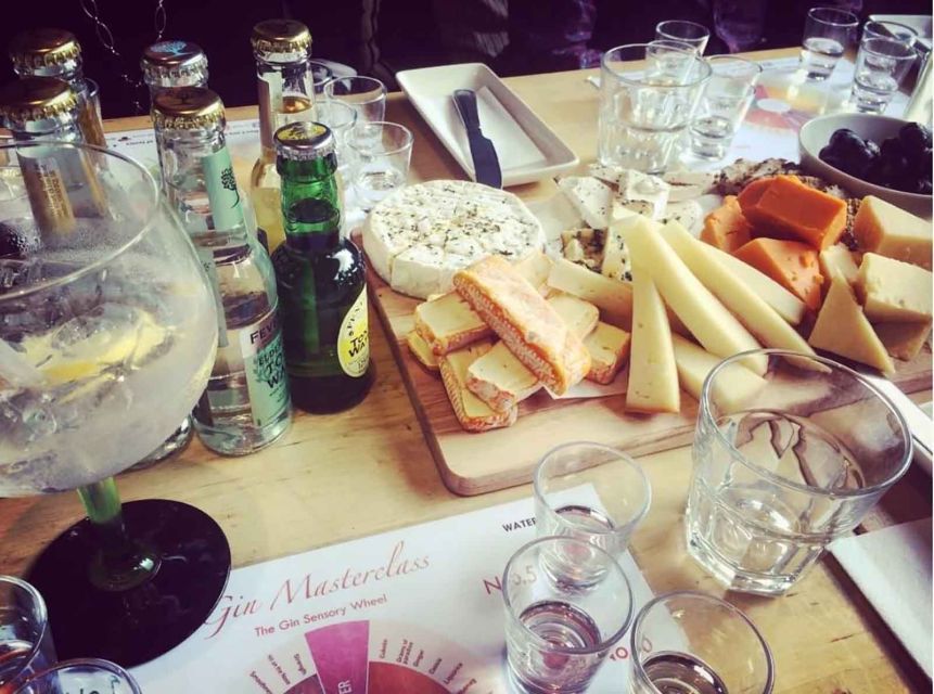 Distillery Masterclass - 8 Scottish gins paired with cheeses - 56 North Gin Bar and the working still you can actually see
