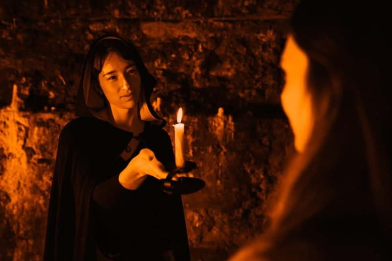 Edinburgh: Immersive, Adult-Only Haunted Vaults Night Tour - Mercat Cross start: the Old Town lanes before the descent