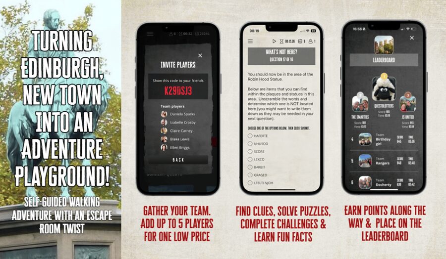 Edinburgh New Town: City Walking Tour & Exploration Game - The quest format: phones, puzzles, and scoring at your pace