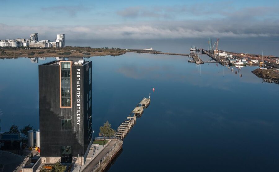 Edinburgh: Port of Leith Distillery Tour & Tasting - Views and the top bar: the part that makes it feel like an outing