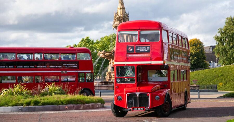 Edinburgh: Vintage Bus Tour with Afternoon Tea or Gin - Where you meet and how seating affects your views