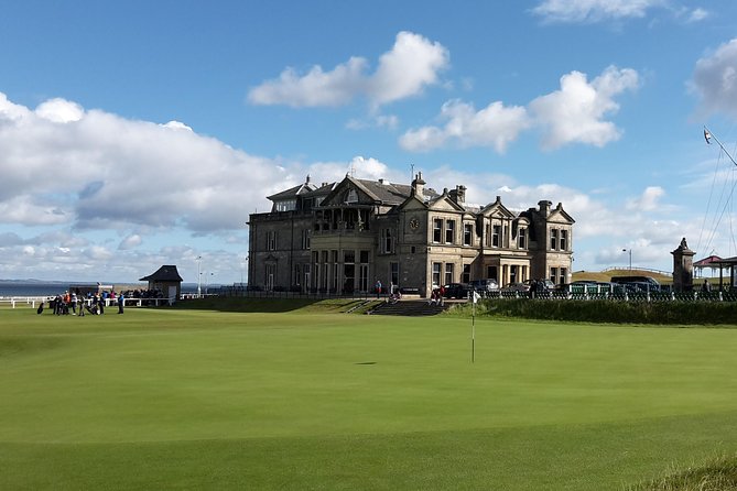 Private St Andrews, Dunfermline and Fife Day Tour from Edinburgh - St Andrews Old Course and ruins: the photo time golfers dream about